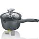Berndes Vienna Saucepan 16 cm, Suitable for All Cookers, Saucepan with 3-Layer Non-Stick Coating, Glass Lid, Full Surface Induction, Non-Stick Coating, Aluminium, Black