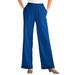 Plus Size Women's 7-Day Knit Wide-Leg Pant by Woman Within in Deep Cobalt (Size 6X)