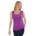 Plus Size Women's Rib Knit Tank by Woman Within in Purple Magenta (Size 5X) Top