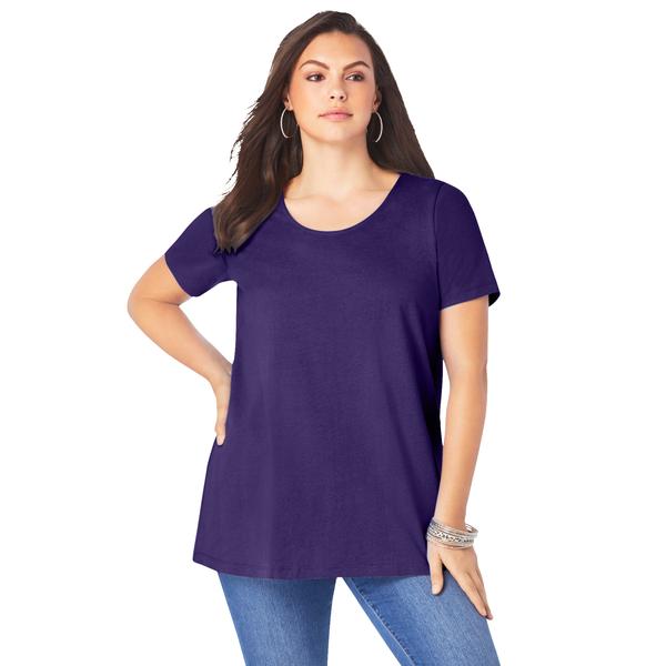 plus-size-womens-strappy-back-ultimate-tee-by-roamans-in-midnight-violet--size-12-/