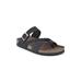 Women's White Mountain Hazy Sandals by White Mountain in Black Nubuck (Size 11 M)