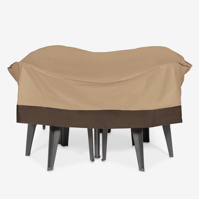 Outdoor Round Table and Chair Cover by BrylaneHome in Taupe