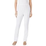 Plus Size Women's Elastic-Waist Soft Knit Pant by Woman Within in White (Size 36 WP)