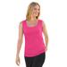 Plus Size Women's Rib Knit Tank by Woman Within in Raspberry Sorbet (Size 2X) Top