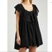 Free People Dresses | Free People Hailey Babydoll Ruffle Mini Dress | Color: Black | Size: L