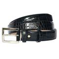 PASQUALE CUTARELLI Mens Crocodile Pattern Italian Leather Belt Navy Blue Small 34 Inches