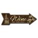 SignMission Decal-999545_Wine Arrow Decal Funny Home Décor 18" Wide Plastic/Acrylic in Brown | 8 H x 24 W x 1 D in | Wayfair D-A-8-999545