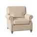 Club Chair - Bradington-Young West Haven 37" Wide Club Chair Genuine Leather/Fabric in Gray | 36 H x 37 W x 38 D in | Wayfair