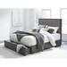 Joss & Main Eloise Tufted Storage Platform Bed Wood & /Upholstered/Polyester in Brown/Gray | 56 H x 65 W x 87 D in | Wayfair