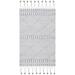White 36 x 0.13 in Indoor Area Rug - Dakota Fields Geometric Handmade Tufted Wool/Light Gray Area Rug Cotton/Wool | 36 W x 0.13 D in | Wayfair