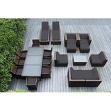 Ebern Designs Pavior Wicker Seating Group Synthetic Wicker/All - Weather Wicker in Orange/Brown | Outdoor Furniture | Wayfair