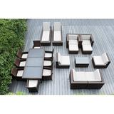 Ebern Designs Pavior Wicker Seating Group Synthetic Wicker/All - Weather Wicker in Brown | Outdoor Furniture | Wayfair