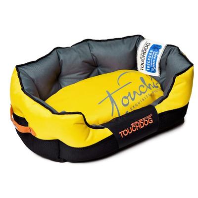 Touchdog Performance-Max Sporty Comfort Cushioned Dog Bed, 25.6" L X 15.7" W, Yellow