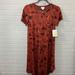 Lularoe Dresses | Lularoe Nwt Carly High Low Dress - Size Xxs | Color: Black/Orange | Size: Xxs