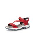 Rieker Women Sandals 68871, Ladies Strappy sandals,summer shoe,summer sandal,comfortable,flat,Red (rot / 33),42 EU / 8 UK