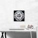 ARTCANVAS Gray Blue Yellow on Black Round Brilliant Cut Diamond Jewel - Wrapped Canvas Graphic Art Print Canvas, in Black/White | Wayfair