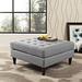 Empress Upholstered Fabric Large Ottoman by Modway Polyester/Scratch/Tear Resistant/Stain Resistant/Water Resistant in Gray | Wayfair EEI-2139-LGR