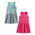 Simple Joys by Carter's Baby Mädchen Short-Sleeve and Sleeveless Dress Sets, Pack of 2 Lässiges Kleid, Herzen/Punkte, 5 Jahre (2er Pack)