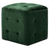 vidaXL Pouf 2 Stk. Grün 30x30x30 cm Samtstoff