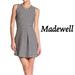 Madewell Dresses | Madewell Black Striped Fit Flare Jumper Dress Sz L | Color: Black/White | Size: L