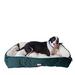 Laurel Green/Ivory Pet Bed, 42" L X 29" W X 8" H, Large, Green / Off-White