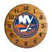 Imperial New York Islanders Oak Barrel Clock