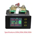 Moniteur de puissance LCD 120V DC 100a 200a 300a 500a compteur de tension KWh Watt 12v