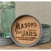 Mason Jar Lid Coaster - Mason Jar Logo - Box of 4 - CTW Home Collection 370154T