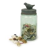Pint Mason Jar With Songbird Lid - Barn Roof - CTW Home Collection 360302T