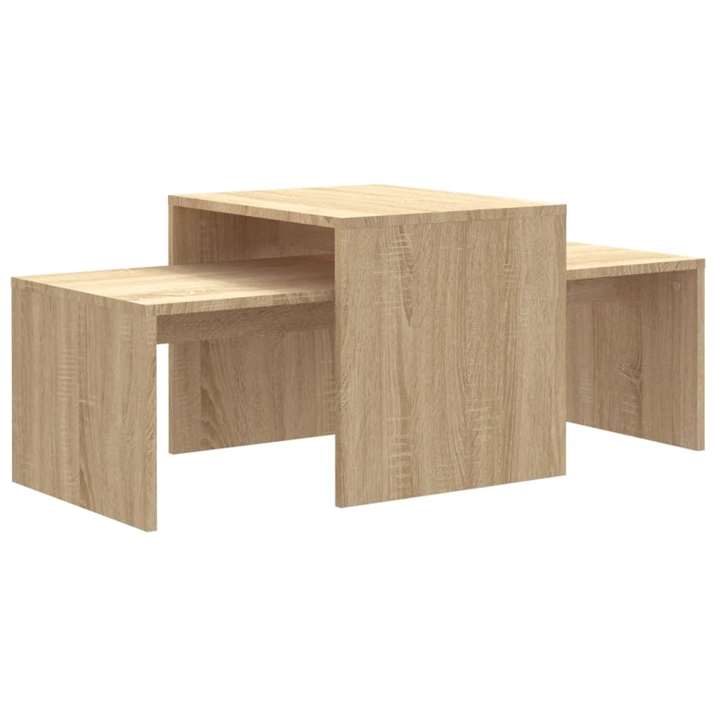 vidaXL Couchtisch-Set Sonoma-Eiche 100x48x40 cm Holzwerkstoff Image