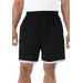 Men's Big & Tall Layered Look Lightweight Jersey Shorts by KingSize in Black (Size L)