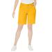 Plus Size Women's Classic Cotton Denim Shorts by Jessica London in Sunset Yellow (Size 18 W) 100% Cotton Jean