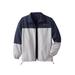 Men's Big & Tall Champion® Track Jacket by Champion in Navy Grey (Size 4XL)