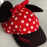 Disney Accessories | Disney Minnie Mouse Disneyland Hat Youth | Color: Black/Red | Size: Osg