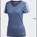 Adidas Tops | Brand New Adidas Running 3 Stripe Tee | Color: Blue/White | Size: M
