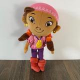 Disney Toys | Izzy Jake Neverland Pirates Plush Disney Parks | Color: Pink/Tan | Size: 12"