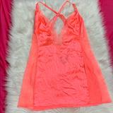 Victoria's Secret Intimates & Sleepwear | Coral Satin Victorias Secret Lingerie Slip Dress | Color: Pink | Size: M
