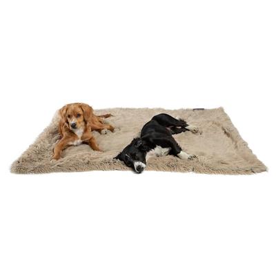 Best Friends by Sheri Taupe Calming Shag Fur Blanket for Pets, 40" L X 50" W