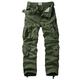 AKARMY Men's Cotton Casual Tactical Pants Military Cargo Pants Work Relaxed Fit Combat Trousers with 9 Pockets 3354 ArmyGreen 29