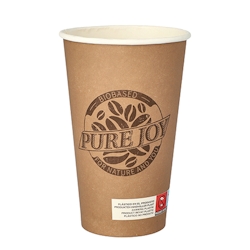 PAPSTAR 50 Trinkbecher, Pappe 0,4 l Ø 9 cm · 13,9 cm braun 