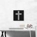 ARTCANVAS Jewel Christian Cross Church Pixel - Wrapped Canvas Graphic Art Print Canvas, Wood in Black | 12 H x 12 W x 0.75 D in | Wayfair