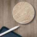 CounterArt Absorbent Stone Beverage Coasters - Set Of 4 - Grey Marble Stoneware in Brown | 0.5 H x 5 D in | Wayfair 208-00018