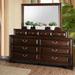 Canora Grey Aimara 10 Drawer Double Dresser Wood in Brown | 43 H x 66.75 W x 17 D in | Wayfair CE4B9049D0074EED8D8026516122143A