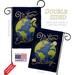 Breeze Decor Earth Day Inspirational 2-Sided Polyester 13 x 19 in. Flag set in Black/Blue/Green | 18.5 H x 13 W x 0.1 D in | Wayfair