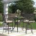 Three Posts™ Charlemont 5-Piece Patio Bar Set w/ Cushions & 42" Round Bar Table Metal | Wayfair BAC9B51494F14E4192FE9C0309F9D057