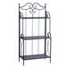 Winston Porter Metal Foldable 3-Tier Plant & Home Décor Display Stand Rack/Book Shelf Steel in Black/Gray | 44.88 H x 21.26 W x 11.02 D in | Wayfair