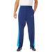 Men's Big & Tall Power Wicking Pants By KS Sport™ by KS Sport in Midnight Navy Electric Turquoise (Size 9XL)