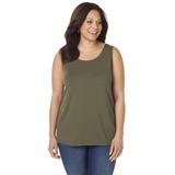 Plus Size Women's Suprema® Tank by Catherines in Grape Leaf (Size 0X)