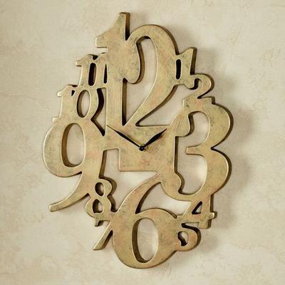 Gallimaufry Wall Clock Gold , Gold