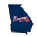 Atlanta Braves 12" Logo State Sign